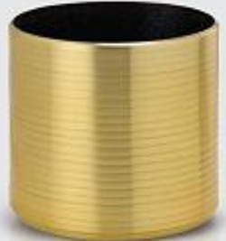 Cylinder Ribbed Golden 35cm